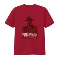 Blood Meridian Cormac McCarthy Art T Shirt He Never Sleeps Says That Will Die Design vintage Washed Casual streetwear S