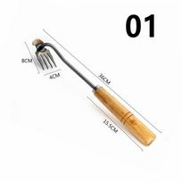 4 Tooth Grass Pot Soil Weeding Tool Manganese Steel Manual Excavator Refurbished Garden Land Herb Supplies Easily Pulled