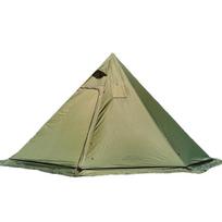 4-6 People Tipi Soft and Comfortable Hot Tent with Stove Jack Camping Pyramid Teepee Tent for Camping Backpacking Hiking armijos žalia spalva