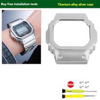 DW5600 Titanium alloy Strap&case For G-SHOCK Casio dw-5600 GW-B5600 GWM-5610 Watch strap titanium solid metal Bezel  Repair Tool DW-5600