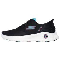 Skechers Slip Ins Go Walk Anywhere - Vivi Comfortable Stable Low Top Casual Shoes Women sneakers Black White 125080-BKMT 36