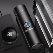 Stainless Steel thermos cup smart display vacuum Water Cup For Alfa Romeo Giulia Stelvio MiTo Giulietta Tonale ALFA 4C Disco juoda