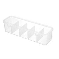 Transparent Desktop Organizer Dustproof Cable Container 5 Grids Cable Holder  Underwear 28.5x8.5x8.5cm