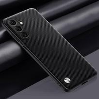 Luxury PU Leather Case For Samsung Galaxy A05S Back Cover Matte Silicone Full Protection Phone Case For Samsung A05S Coque For Samsung A05S matinė juoda spalva