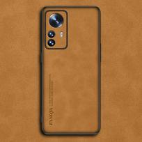 Prabangus PU odos dėklas Xiaomi Mi 12 Pro 12X 11 Lite 5G NE 10 Ultra, Silikoninis telefono dėklas Xiaomi Mi 11i 10S 10 11 Pro Mi 12 ruda