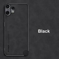 Prabangus PU odos telefono dėklas Nothing CMF Phone 2 Pro telefonui, skirtas Nothing CMF Phone2 Pro 5G, galinis dangtelis, silikoninė pilna apsauga For CMF Phone 2 Pro juoda