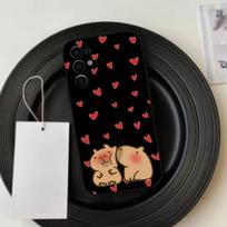 Cartoon C-Capybara Phone Case For Samsung S25,S24,S21,S22,S23,S30,Ultra,S20,Plus,Fe,Soft Silicone Black Cover Samsung S21lite