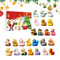 Christmas Duck Ornament Advent 2D Acrylic Holiday Decorations 24 Days Duck Charm Countdown Advent For Home Car Rearview Mirror M