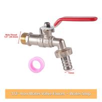 IBC Tote Tank Adapter Faucet Garden Irrigation 1/2  Male Alloy Washing Machine Faucet Set with Lock Core On/Off Valve