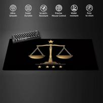 Justice balance, simple legal symbol pattern, mouse pad, rubber anti slip computer, laptop, keyboard, desktop pads, thickened 600x300x2mm