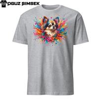 Colorful Chihuahua Dog Short-Sleeve Unisex T-Shirt Mens Womens Tees Top | Vibrant Design! 3XL