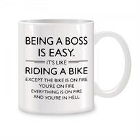 It's Easy to Be a Boss, Mug, Best Gifts, Boss, Women, Men, Birthday Gifts, 11 oz New White Ceramic Coffee Teacup 320ml