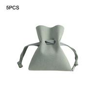 Drawstring Closure Jewelry Packaging Bag Microfiber Material Fungus Style Organizer Bag Compact Storage Drawstring Gift Bag šviesiai žalios spalvos