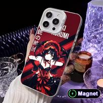 Date a Live Kurumi Tokisaki White Translucent MagSafe Mobile Phone Case for iPhone 17 16 15 14 13 12 11 X XR XS Air Pro Max Plus iPhone 15