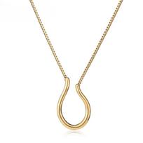 Water Drop Curve Chain Choker Necklaces for Women Gold Color Pendant Necklace Fashion Jewelry Collares