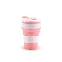 12 oz daugkartinio naudojimo silikoniniai sulankstomi puodeliai su dangteliu stovyklavimui 350 ml 500 ml nešiojami sulankstomi kavos puodeliai kelionėms