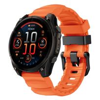 22mm 26mm Strap For Garmin Tactix8 Silicone Band for Garmin Fenix 8/7X Pro/E Enduro 3 Bracelet For Forerunner 970-965/Instinct 3 Quick Fit 26mm oranžinė