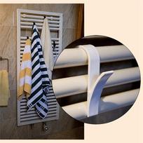 ABBY-Kitchen Bathroom Hanger Clips Storage Racks Hanger Heated Towel Radiator Rail Clothes Scarf Hanger Hooks Holder Durable B juoda