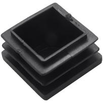 ABBY-500Pcs Plastic Square Tube Inserts End Blanking Caps 20Mm X 20Mm Black juoda