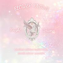 Limited Flower Knows Knight Unicorn Mini Makeup Mirror Pendant Portable Bag Charm Mirror Pendant white