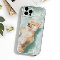 Cute Shiba Inu Phone Case For iPhone 17,16,15,14,13,12,11 Pro,Max,Plus,X,XS,XR,SE4,E Mini Transparent Soft Cover iPhone14Pro