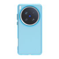 Frosted Case For Vivo X200 Ultra Cover Vivo X200 Ultra Fundas Coque Matte Translucent PC Soft TPU Phone Bumper Vivo X200 Ultra vivo X200 Ultra mėlyna