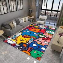 Painting Style Kitten Carpet Large Area Rug Suitable for Living Room and Bedroom Mats Anti Slip and Wear-resistant Soft Rug 40x60cm