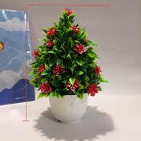 Simulated Teapot Shaped Flower Arrangement With 26 Pink Flowers For Interior Decoration Red