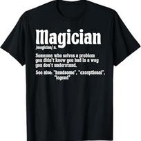 Magician Definition T Shirt Funny Job Description Tee Black S TO 5XL S įvairiaspalvis