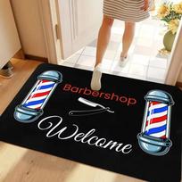 Barber Shop Sign Entrance Doormat Decor Non-Slip Welcome Mats for Home Kitchen Washable Bathroom Floor Mat Balcony Rugs 40x60cm
