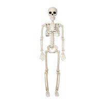 Skeletas Helovino dekoracijos 40 cm lankstomas juokingas tikroviškas plastikinis skeletas vaiduoklių namams kapinių scenai vakarėlio rekvizitai as the picture