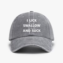 I Lick The Salt Swallow The Tequila Unisex hat Vintage Washed Soft Top cowboy baseball caps fashion adjustable sun hats Adjustable