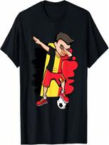 Dabbing Soccer Boy - Belgium Jersey Belgian Football Fans T-Shirt(1) S įvairiaspalvis
