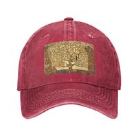 Tree Of Life Stoclet Frieze Gustav Klimt Denim Fabric Cap Casual Baseball Caps Adjustable Hat Summer Unisex Baseball Hats One Size
