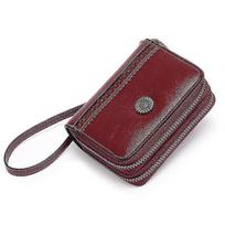 Wabjtam Small Wallet For Women, Rfid Cute Wallet With Zipper Coin Compact Bifold Purse Id Credit Card Holder Red