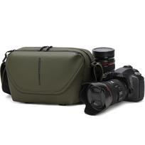 Multiple Layers Shoulder Camera Storage Bag Adjustable Strap Digital SLR Camera Pouch  Vlogging žalia