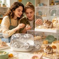 Clear Hamster Cage Habitat Cage With Tunnel For Pet Small Pet Enclosure With Tunnel For Hedgehog Hamster Dwarf Gerbil Chinchilla China Mainland