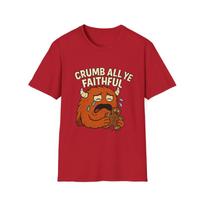 Unisex Softstyle T-Shirt Mens Womens Tees Top Sad Monster Crumb All Ye Faithful Christmas Humor XL