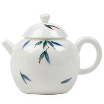 Hand-Painted Bamboo Series Porcelain Teapot - 120ml Mini Gongfu Tea Ceremony Teapot