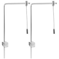 2Pcs Aquarium Light Stand Aluminum Alloy Adjustable Height High Brightness Fish Tank Holder Freshwater Saltwater Aquarium Light EU Plug