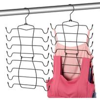 1pc Stainless Steel 8-Tier Foldable Hanger - Space-Saving Non-Slip Underwear Organizer for College Dorms juoda