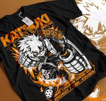 Bakugo Katsuki T-Shirt My Hero Academia MHA Anime Girl Gift Shirt Tee All Siz587 L