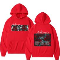 Rock Grupė Deftones Šiaurės Amerikos Turas Hoodis Vyrams Moterims Retro Alternatyvus Sunkiojo Metalo Palaidinė Unisex Per dydį Hoodiai S raudona