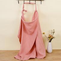 Cotton Muslin Nursing Covers For Newborn Baby Solid Swaddle Blankets Outgoing Breastfeeding Shawl Towel Soft Sleeping Blanket rožinė
