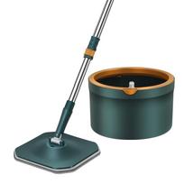 Lazy Spin Hands-Free Mop: Dual-Use Clean & Dirty Water Separation Mop Set for Wet/Dry Cleaning Green (2 cloths)
