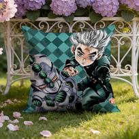 J-JoJo's B-Bizarre Adventure Cushion Cover Home & Car Dual-Scene Pillow Cover: Reversible for Premium Comfort 30X30cm