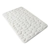 Memory Foam Bathroom Mat Non-Slip PVC Backing Super Soft Absorbent Memory Foam Bath Rug with 3D Embossed Pebble Design Floor Mat 60x90cm balta
