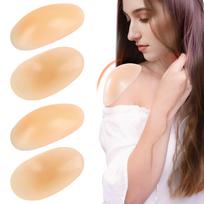 2Pairs Soft Silicone Shoulder Pads Fashion Flawless Shoulder Curve Breathable Non-toxic Odorless for Perfect Straight Shoulders