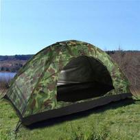 Compact and Durable Camping Tent with Camouflage Design Perfect for Outdoor Enthusiasts and Couples. Brown