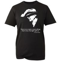 Leonard Cohen Yra plyšys visame daikte Daina Himnas Įkvėptas Dovana Marškinėliai M